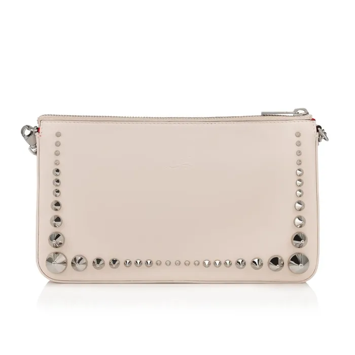 Women Loubila Shoulder Bag 8211 Calf Leather Rubber And Spikes 8211 Leche Beige Christian Louboutin Shoulder Bags