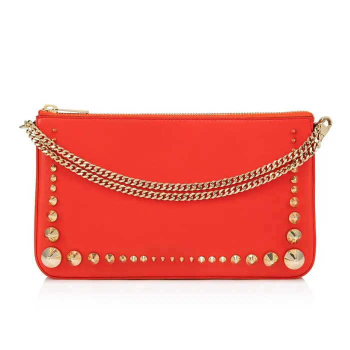 Women Loubila Shoulder Bag 8211 Calf Leather Rubber And Spikes 8211 Ole Red Christian Louboutin Shoulder Bags Women Loubila Shoulder Bag 8211 Calf Leather Rubber And Spikes 8211 Ole Red Christian Louboutin Shoulder Bags