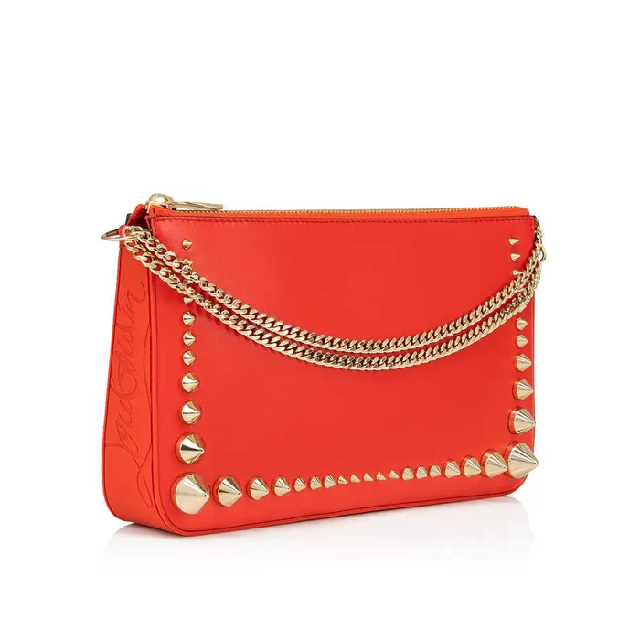 Women Loubila Shoulder Bag 8211 Calf Leather Rubber And Spikes 8211 Ole Red Christian Louboutin Shoulder Bags