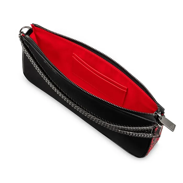 Women Loubila Shoulder Bag 8211 Patent Calf And Strass 8211 Black Black Christian Louboutin Clutches and Evening Bags
