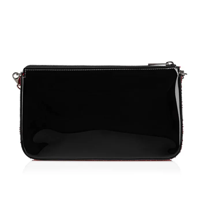 Women Loubila Shoulder Bag 8211 Patent Calf And Strass 8211 Black Black Christian Louboutin Clutches and Evening Bags