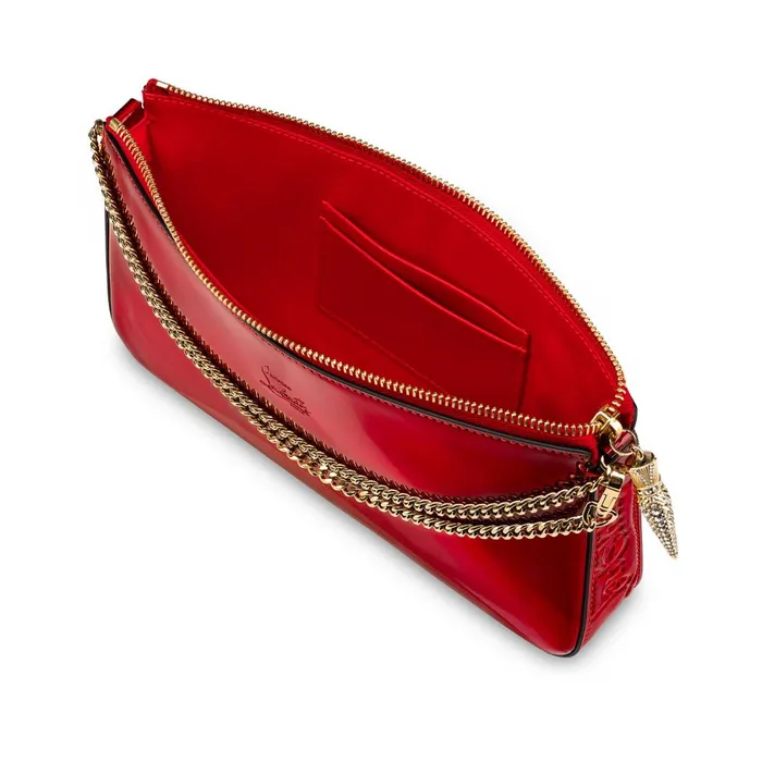 Women Loubila Shoulder Bag 8211 Patent Calf Psychic And Strass 8211 Loubi Red Christian Louboutin Shoulder Bags