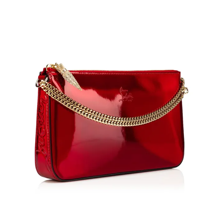 Women Loubila Shoulder Bag 8211 Patent Calf Psychic And Strass 8211 Loubi Red Christian Louboutin Shoulder Bags