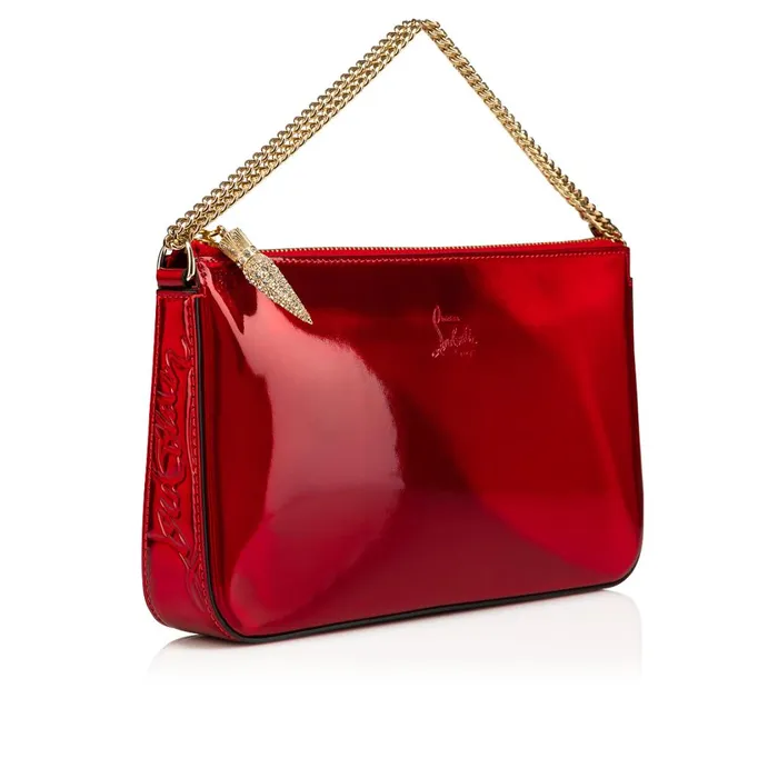 Women Loubila Shoulder Bag 8211 Patent Calf Psychic And Strass 8211 Loubi Red Christian Louboutin Shoulder Bags