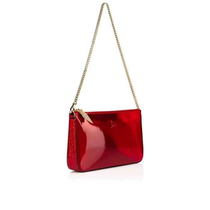 Women Loubila Shoulder Bag 8211 Patent Calf Psychic And Strass 8211 Loubi Red Christian Louboutin Shoulder Bags