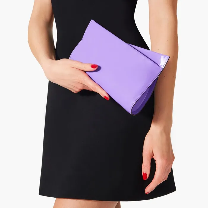 Women Loubitwist Small Clutch 8211 Patent Calf Leather 8211 Frou Frou Purple Christian Louboutin Shoulder Bags