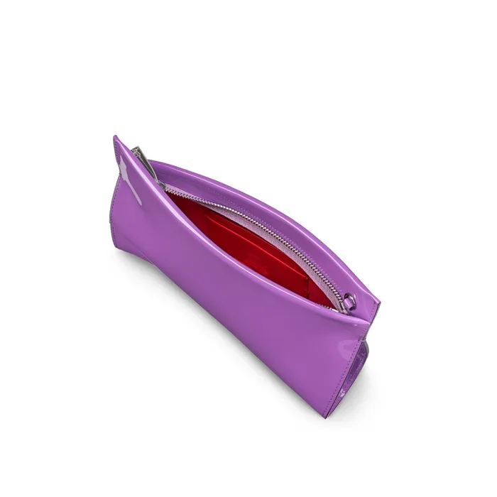 Women Loubitwist Small Clutch 8211 Patent Calf Leather 8211 Frou Frou Purple Christian Louboutin Shoulder Bags