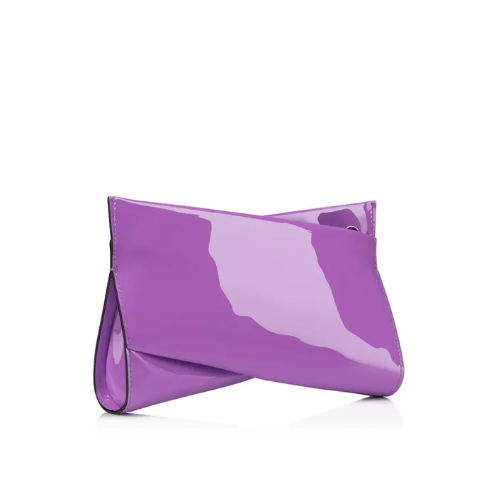 Women Loubitwist Small Clutch 8211 Patent Calf Leather 8211 Frou Frou Purple Christian Louboutin Shoulder Bags