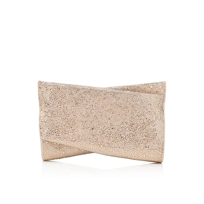 Women Loubitwist Small Clutch 8211 Strass And Suede 8211 Leche Beige Christian Louboutin Clutches and Evening Bags Women Loubitwist Small Clutch 8211 Strass And Suede 8211 Leche Beige Christian Louboutin Clutches and Evening Bags