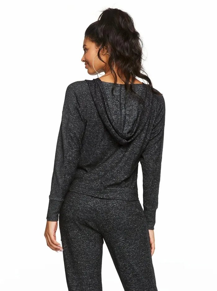 Women Loungewear Jessica Simpson Lola Pullover In Heather Black Heather Black