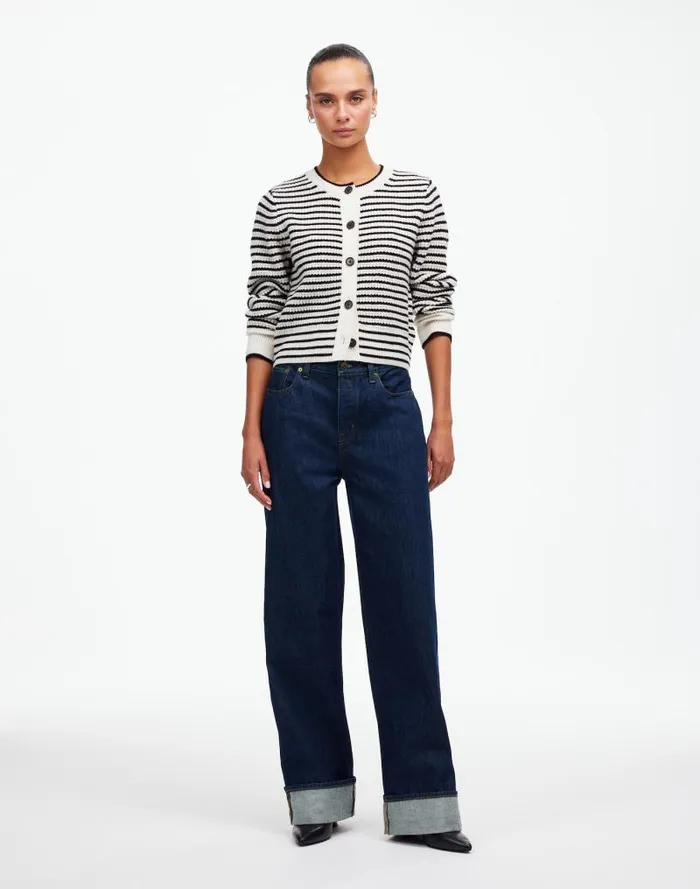 Women LowSlung Baggy Jeans Rinse Wash Madewell Jeans