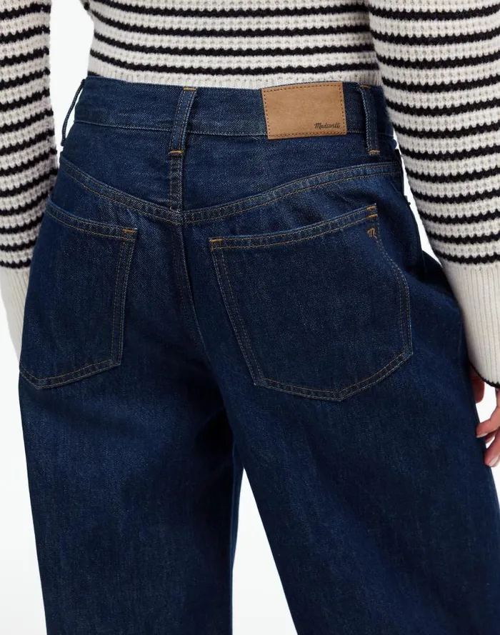Women LowSlung Baggy Jeans Rinse Wash Madewell Jeans