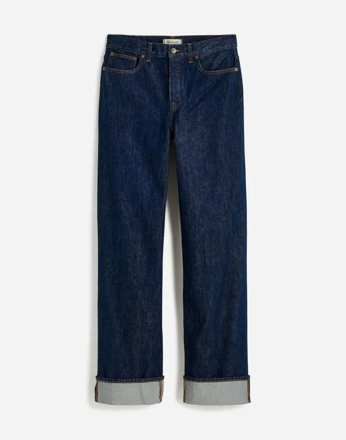 Women LowSlung Baggy Jeans Rinse Wash Madewell Jeans