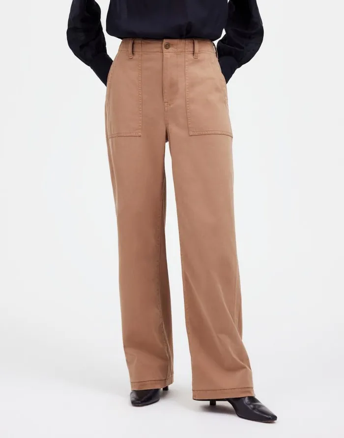 Women LowSlung Baggy Utility Pants Dark Camel Madewell Pants