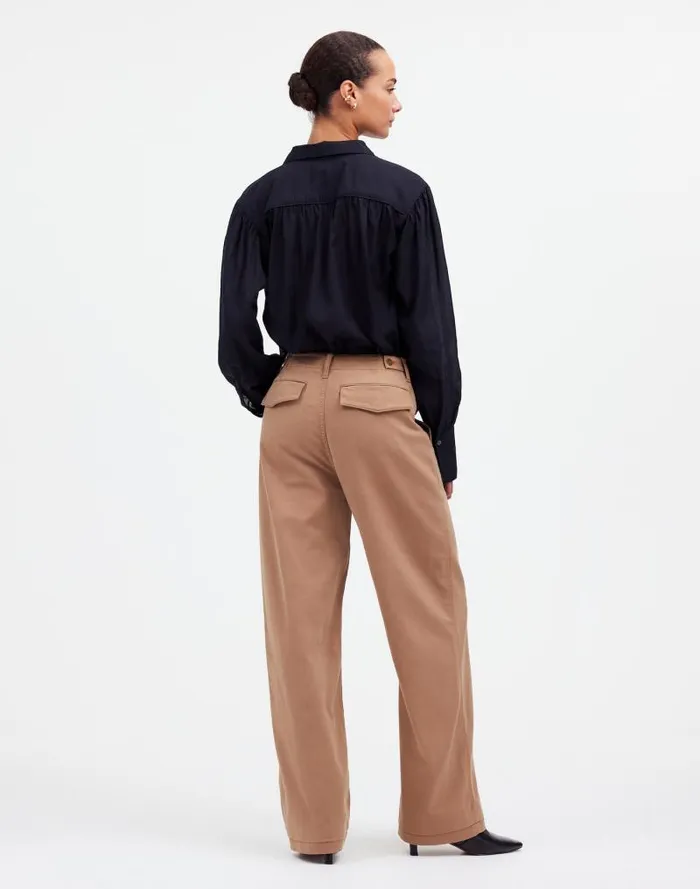 Women LowSlung Baggy Utility Pants Dark Camel Madewell Pants