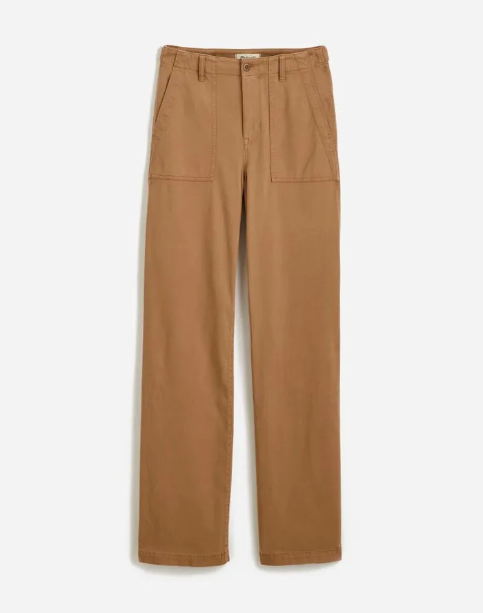 Women LowSlung Baggy Utility Pants Dark Camel Madewell Pants