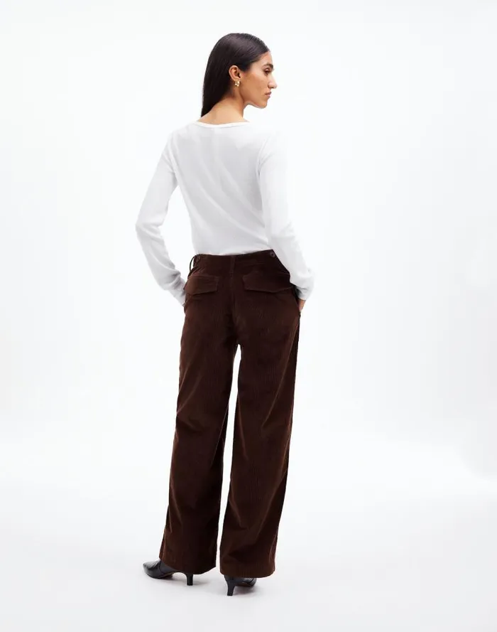 Women LowSlung Baggy Utility Pants In Corduroy Dark Carob Madewell Pants