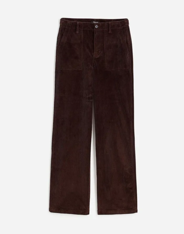 Women LowSlung Baggy Utility Pants In Corduroy Dark Carob Madewell Pants