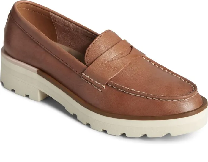 Women Lug Penny Loafer Tan Sperry Flats and Loafers Women Lug Penny Loafer Tan Sperry Flats and Loafers