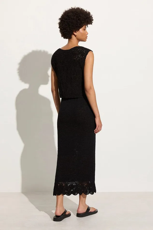 Women Lula Handmade Crochet Skirt Black 8211 Final Sale Faithfull The Brand Skirts and Shorts
