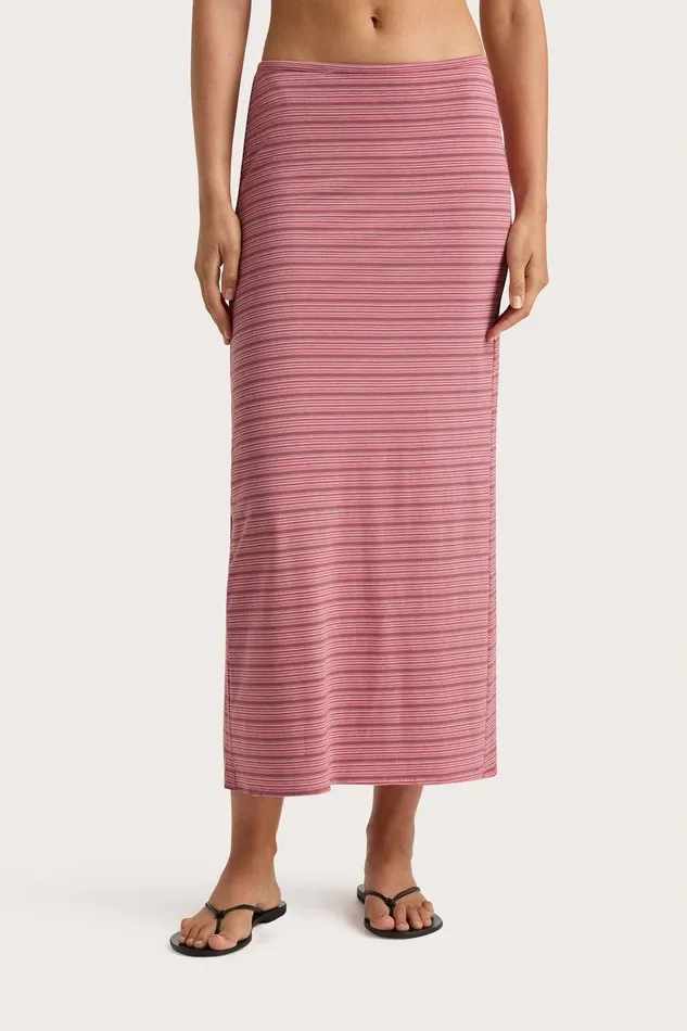 Women Maceio Midi Skirt Vermillion Stripe Faithfull The Brand Skirts and Shorts Women Maceio Midi Skirt Vermillion Stripe Faithfull The Brand Skirts and Shorts