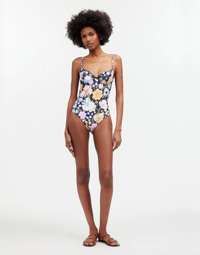 Women Madewell X Agua Bendita Petra OnePiece Swimsuit Multi Madewell Swim