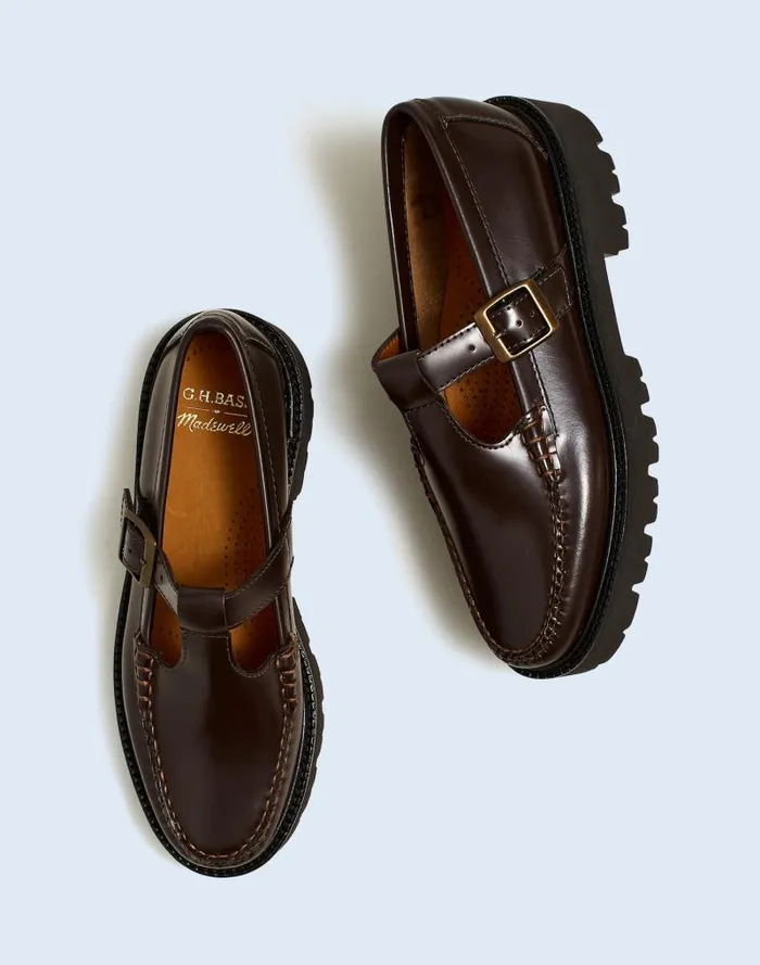 Women Madewell X GHBASS Mary Jane Lug Weejuns Loafers Dark Brown Madewell Flats and Loafers Women Madewell X GHBASS Mary Jane Lug Weejuns Loafers Dark Brown Madewell Flats and Loafers