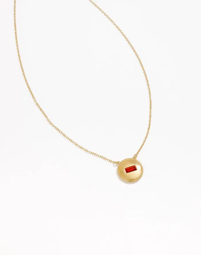 Women Madewell X Katie Dean Jewelry Coin Birthstone Necklace January Madewell Jewelry Women Madewell X Katie Dean Jewelry Coin Birthstone Necklace January Madewell Jewelry