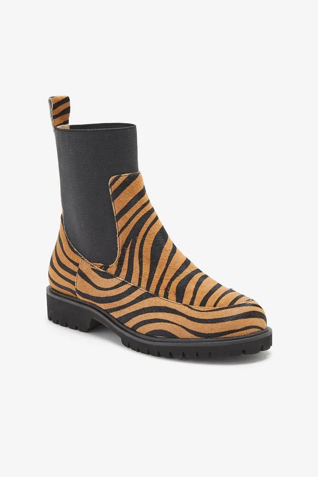 Women Malparmi Boots And Booties Maxi Animalier Beatles Beigeblack