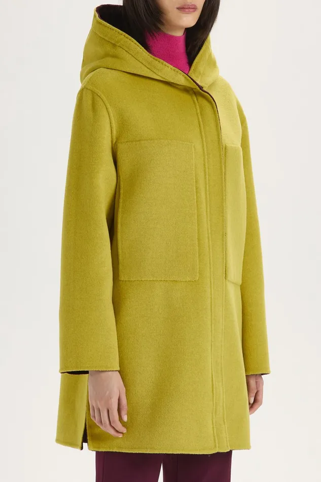 Women Malparmi Coats Double Wool Jacket Bordeauxgreen