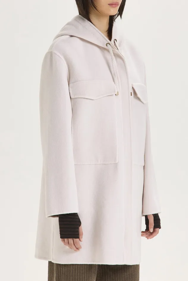 Women Malparmi Coats Double Wool Jacket Whitenatural