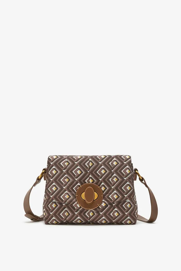 Women Malparmi Crossbody Bags Medium Crossbody Padded Bag Brownblackyellow