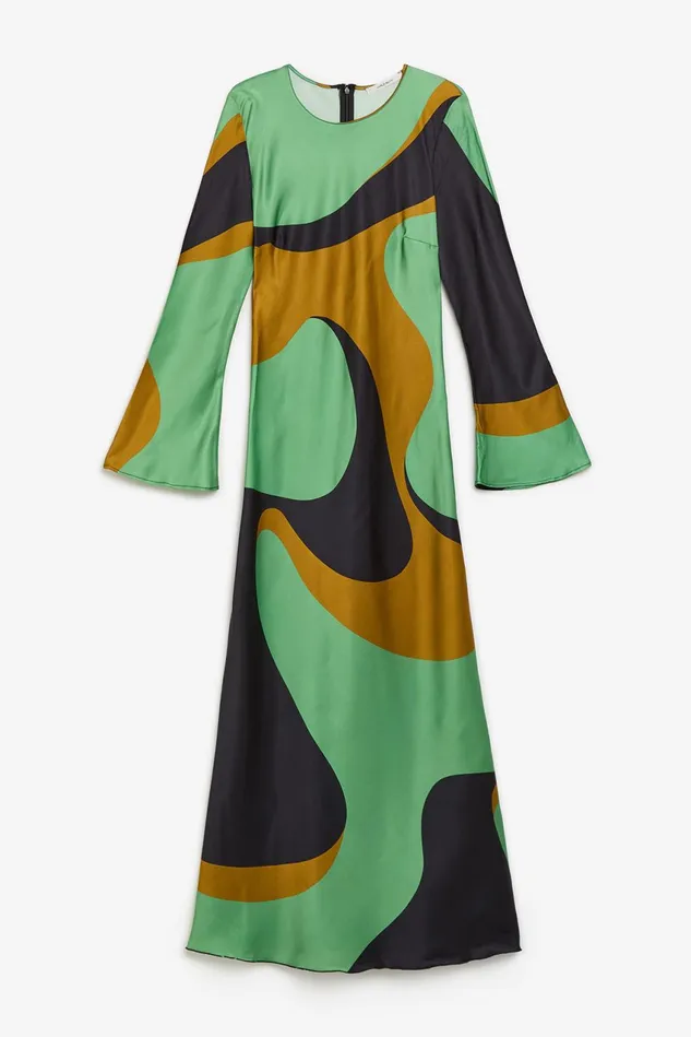 Women Malparmi Dresses Clio Print Dress Greenblackbeige