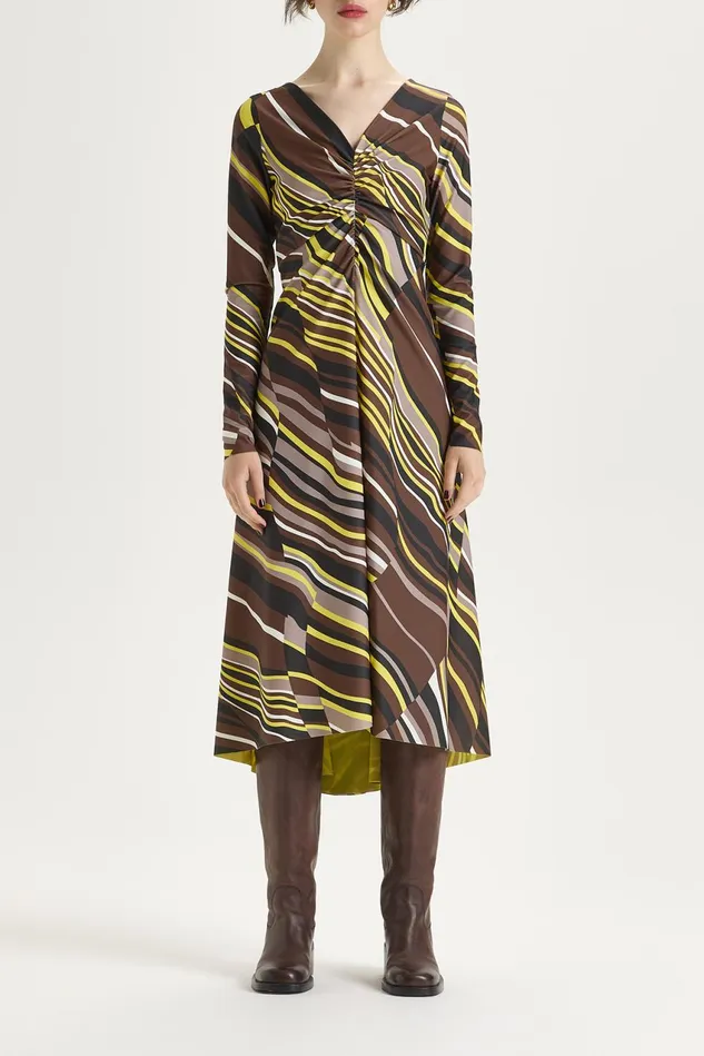 Women Malparmi Dresses Lyrical Stripes Dress
