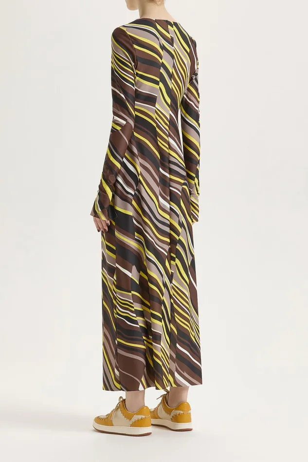 Women Malparmi Dresses Lyrical Stripes Dress
