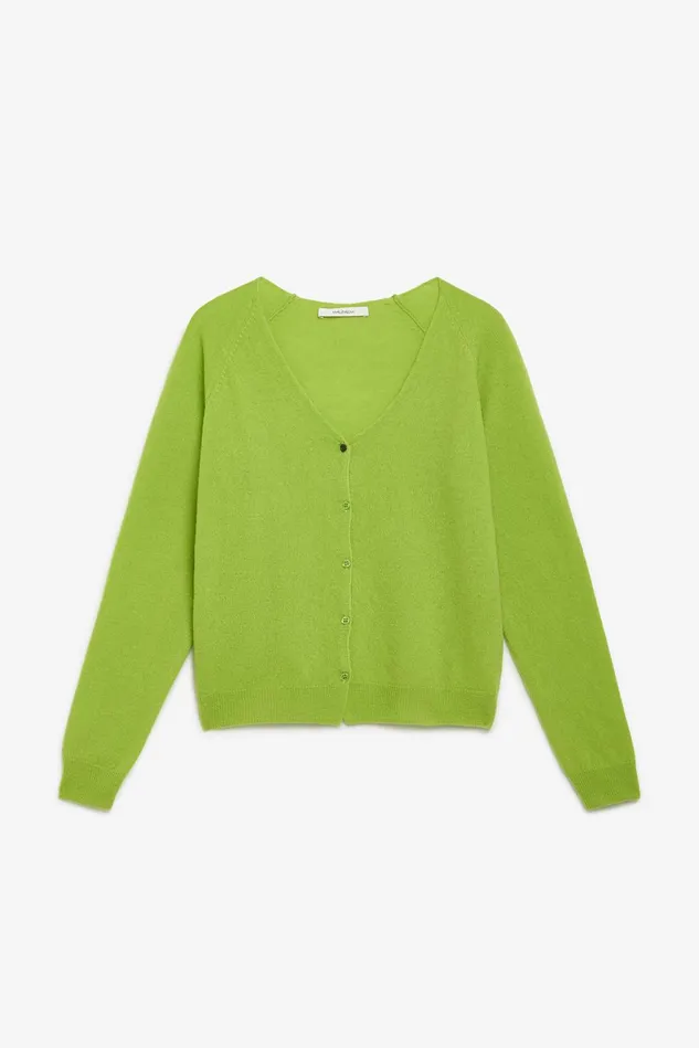 Women Malparmi Knitwear Cashmere Wool Cardigan Mint