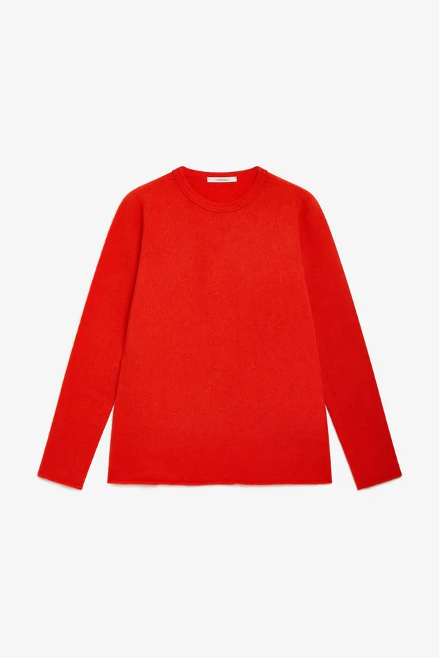 Women Malparmi Knitwear Cashmere Wool Sweater Orange