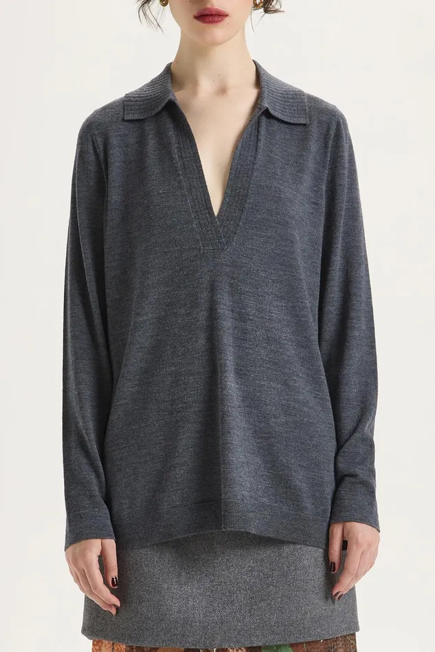 Women Malparmi Knitwear Colours Of The World Sweater Slate Gray