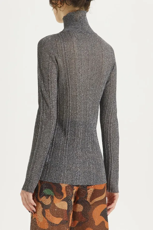 Women Malparmi Knitwear Lurex Sweater Graphite