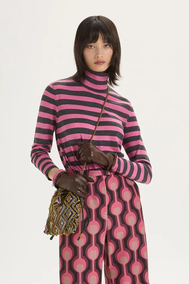 Women Malparmi Knitwear Soft Touch Sweater Greypink