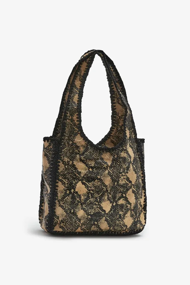 Women Malparmi Medium Bags Exotic and Crochet Medium Shoulder Bag Sand