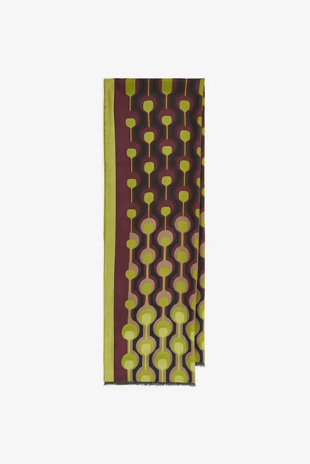 Women Malparmi Stoles Muse Print 70215200 Stole Bordeauxacid