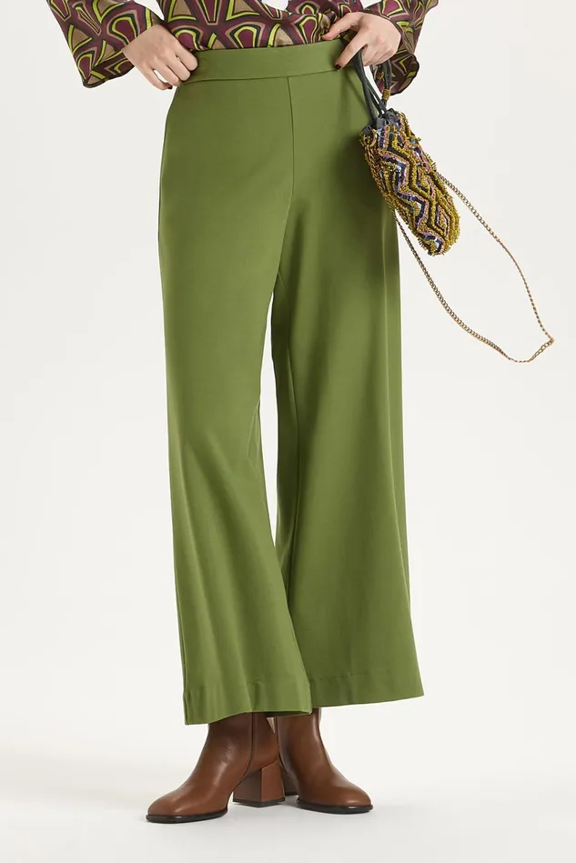Women Malparmi Trousers Comfy Jersey Trousers Fern Green