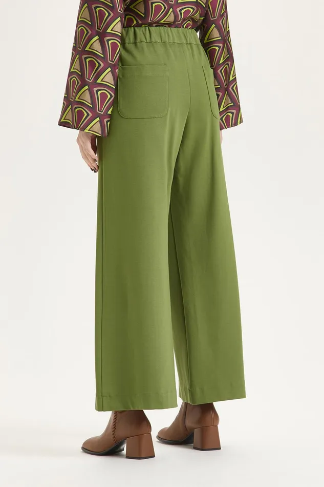Women Malparmi Trousers Comfy Jersey Trousers Fern Green