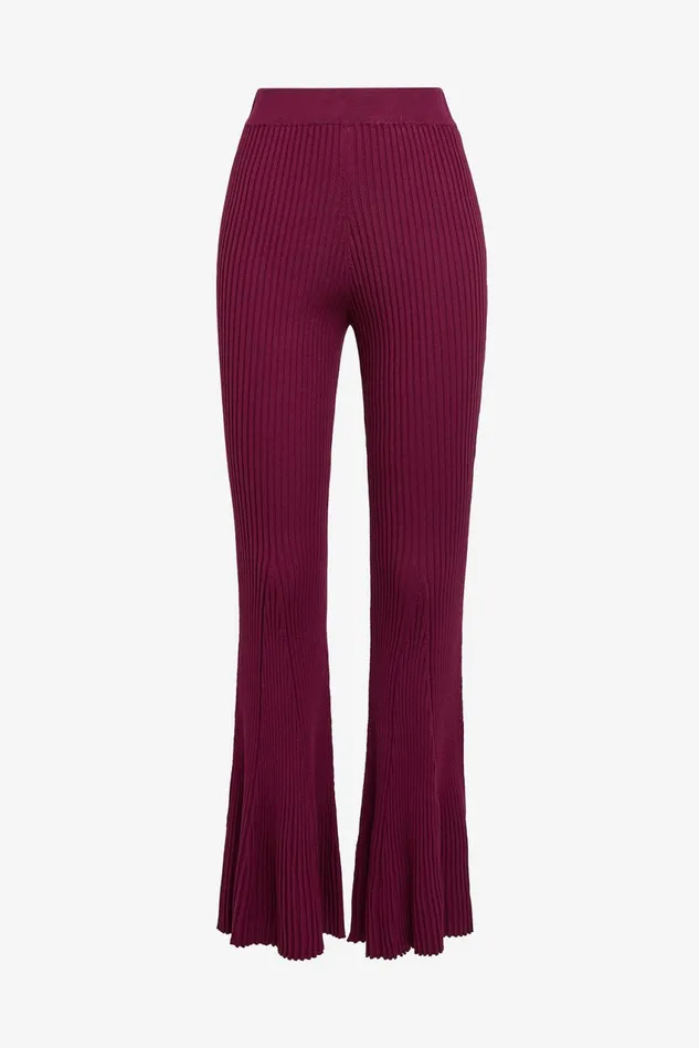 Women Malparmi Trousers Elastic Yarn Trousers Redgrapes