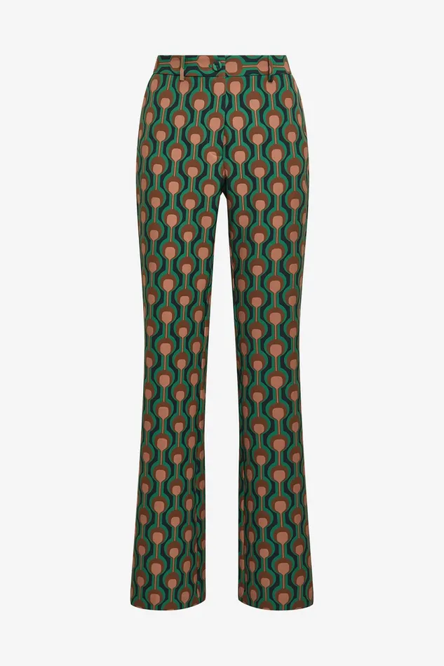 Women Malparmi Trousers Frieze Cady Trousers Greencamel