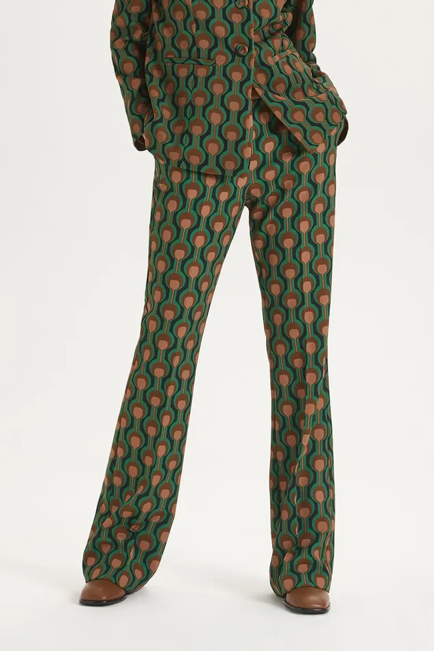 Women Malparmi Trousers Frieze Cady Trousers Greencamel