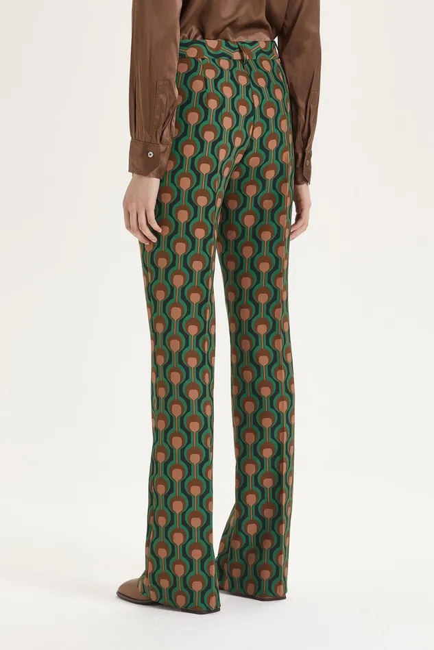 Women Malparmi Trousers Frieze Cady Trousers Greencamel