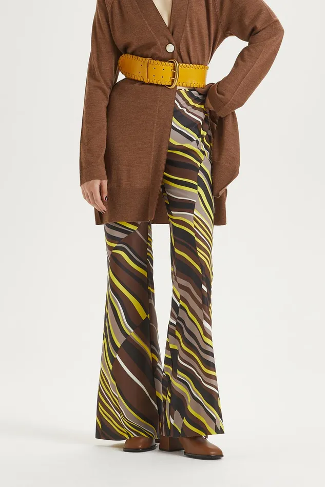 Women Malparmi Trousers Lyrical Stripes Trousers