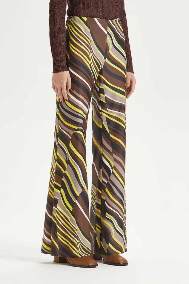 Women Malparmi Trousers Lyrical Stripes Trousers